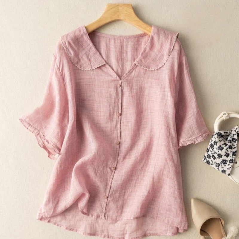 Kristal Blouse With Button Detail