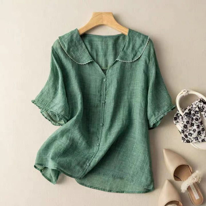 Kristal Blouse With Button Detail