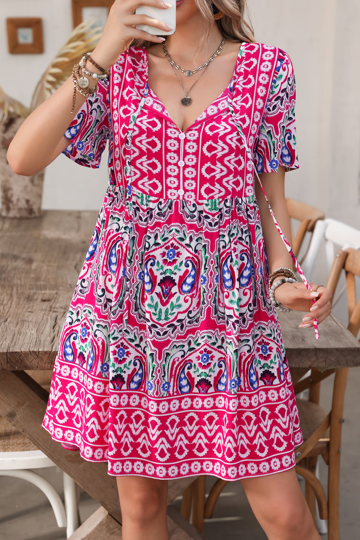 Sienna Boho Floral Print Dress