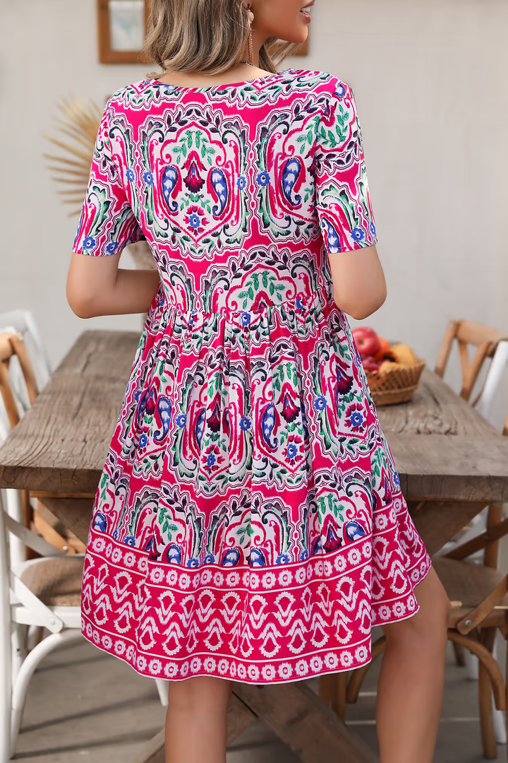Sienna Boho Floral Print Dress
