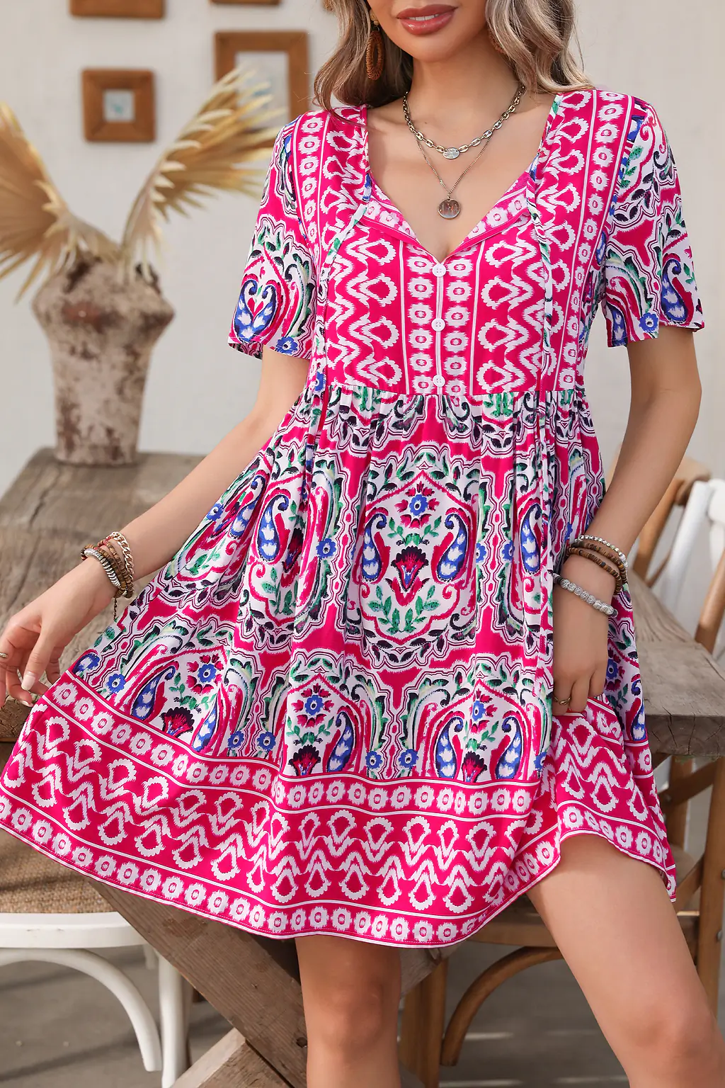 Sienna Boho Floral Print Dress