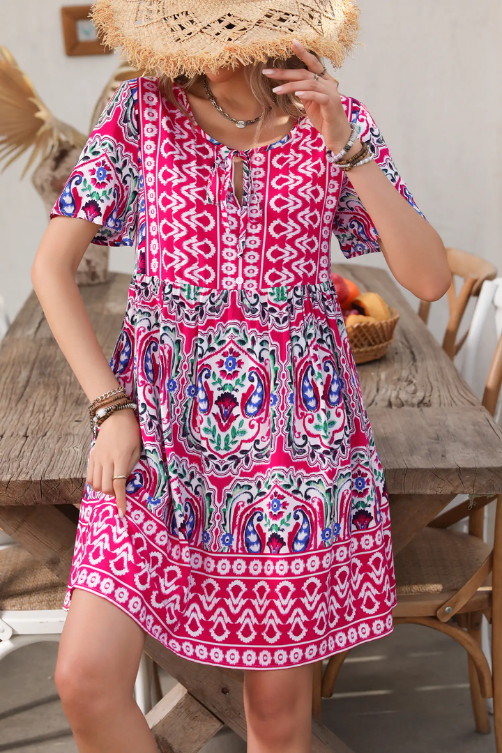 Sienna Boho Floral Print Dress
