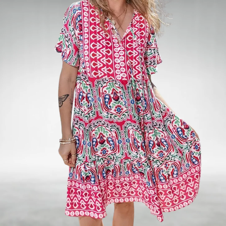 Sienna Boho Floral Print Dress