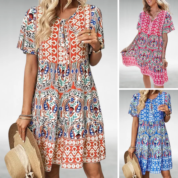 Sienna Boho Floral Print Dress