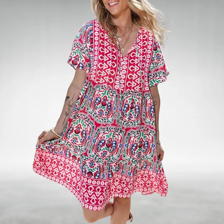 Sienna Boho Floral Print Dress