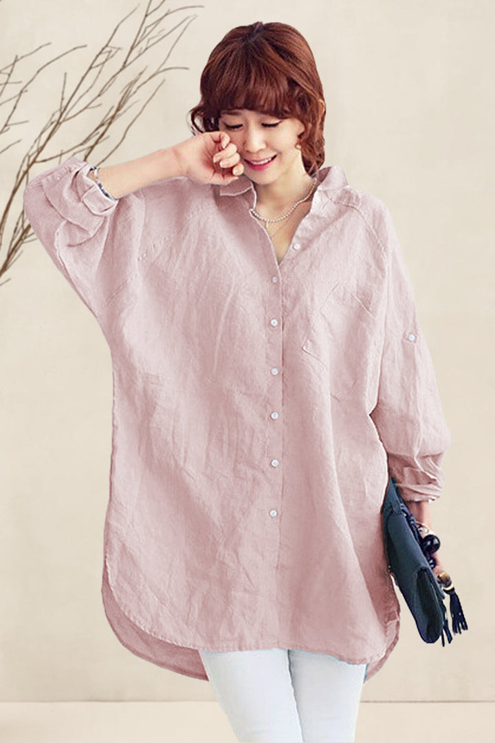 Oversized Cotton Linen Shirt