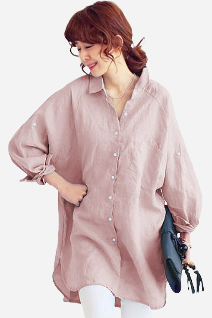 Oversized Cotton Linen Shirt