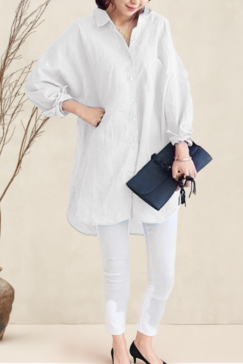 Oversized Cotton Linen Shirt