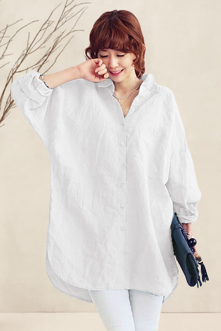Oversized Cotton Linen Shirt