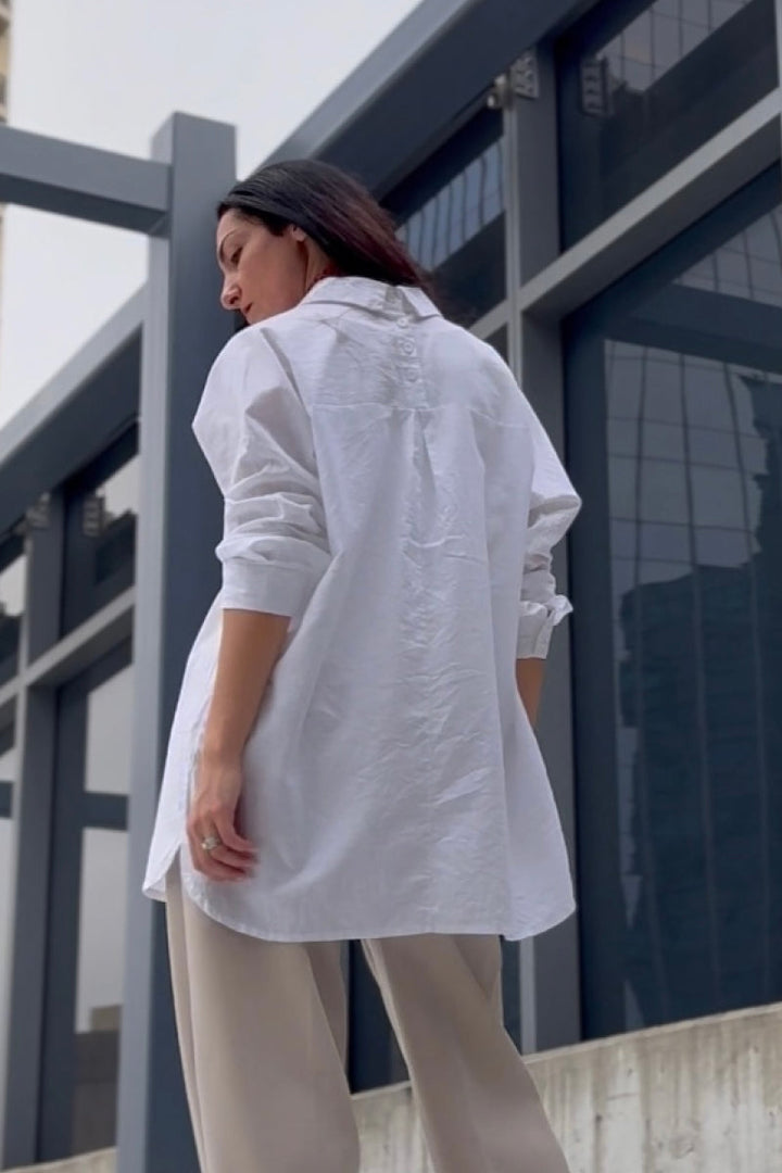Oversized Cotton Linen Shirt
