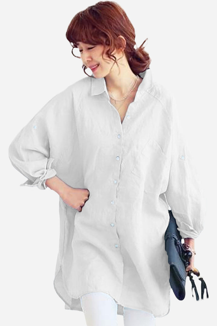 Oversized Cotton Linen Shirt