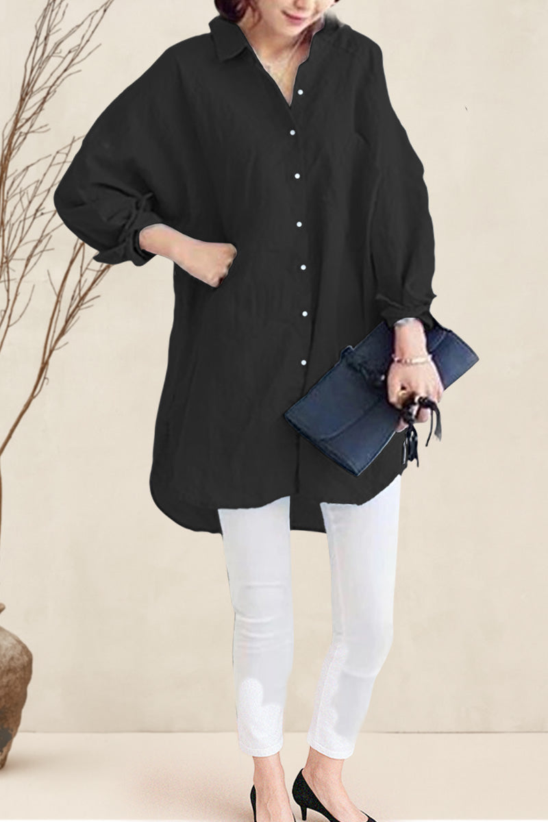 Oversized Cotton Linen Shirt