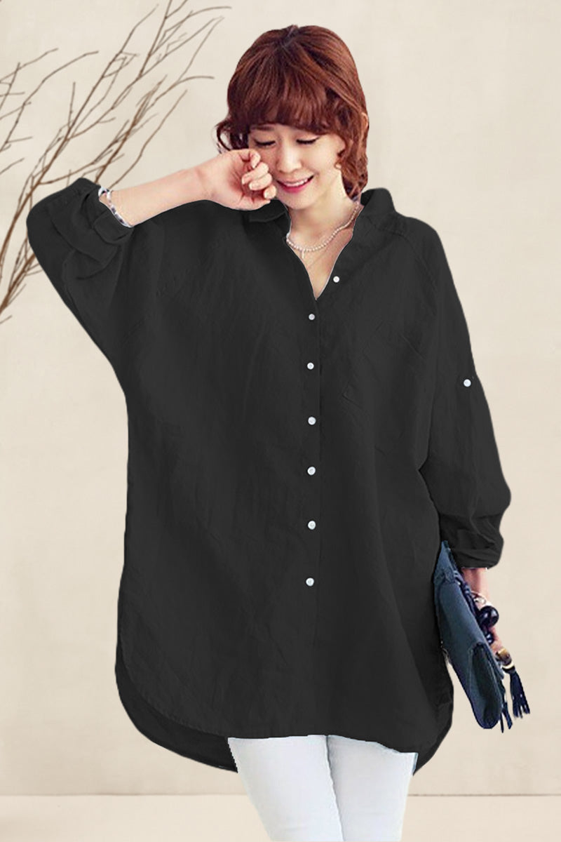 Oversized Cotton Linen Shirt