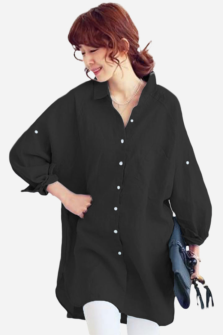 Oversized Cotton Linen Shirt