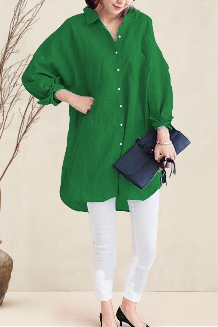 Oversized Cotton Linen Shirt