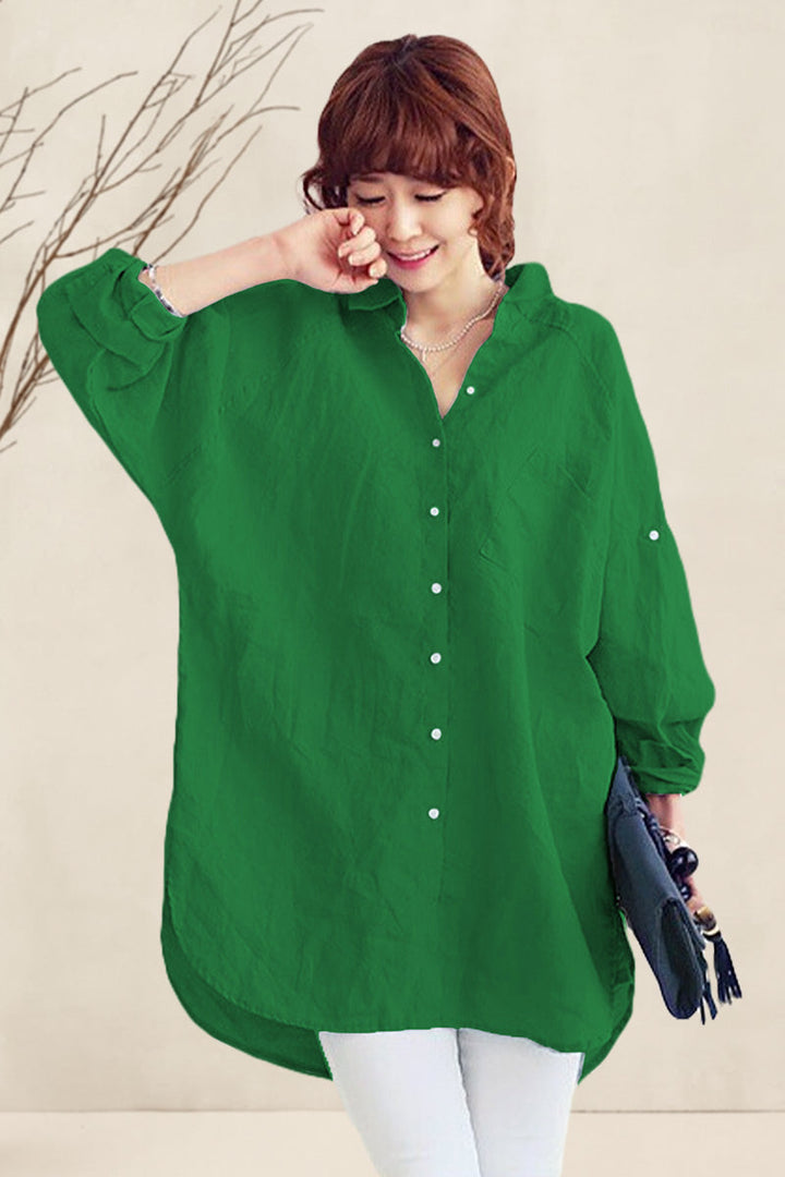 Oversized Cotton Linen Shirt