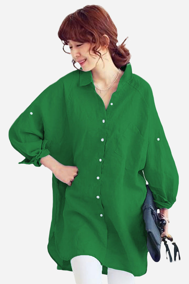Oversized Cotton Linen Shirt