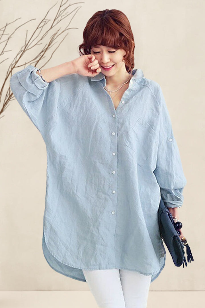 Oversized Cotton Linen Shirt
