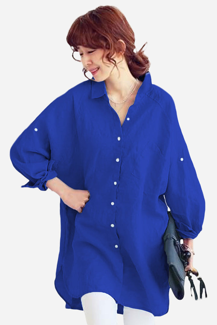 Oversized Cotton Linen Shirt