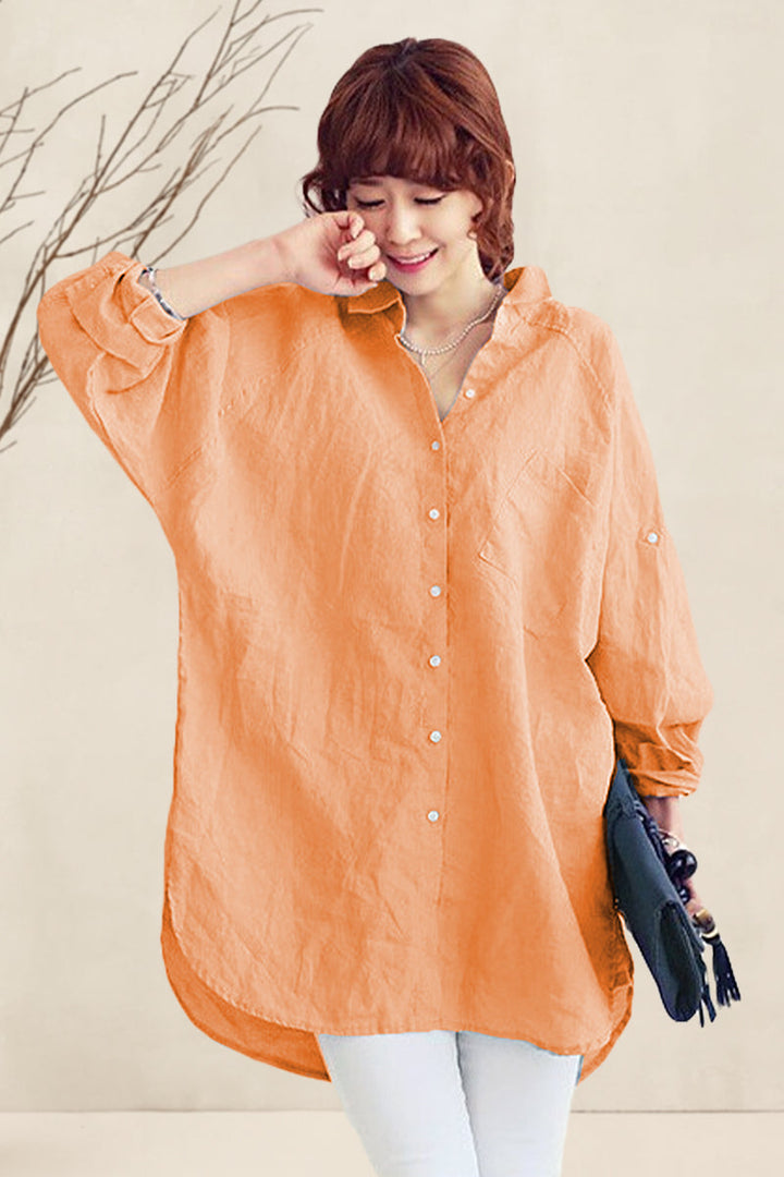Oversized Cotton Linen Shirt