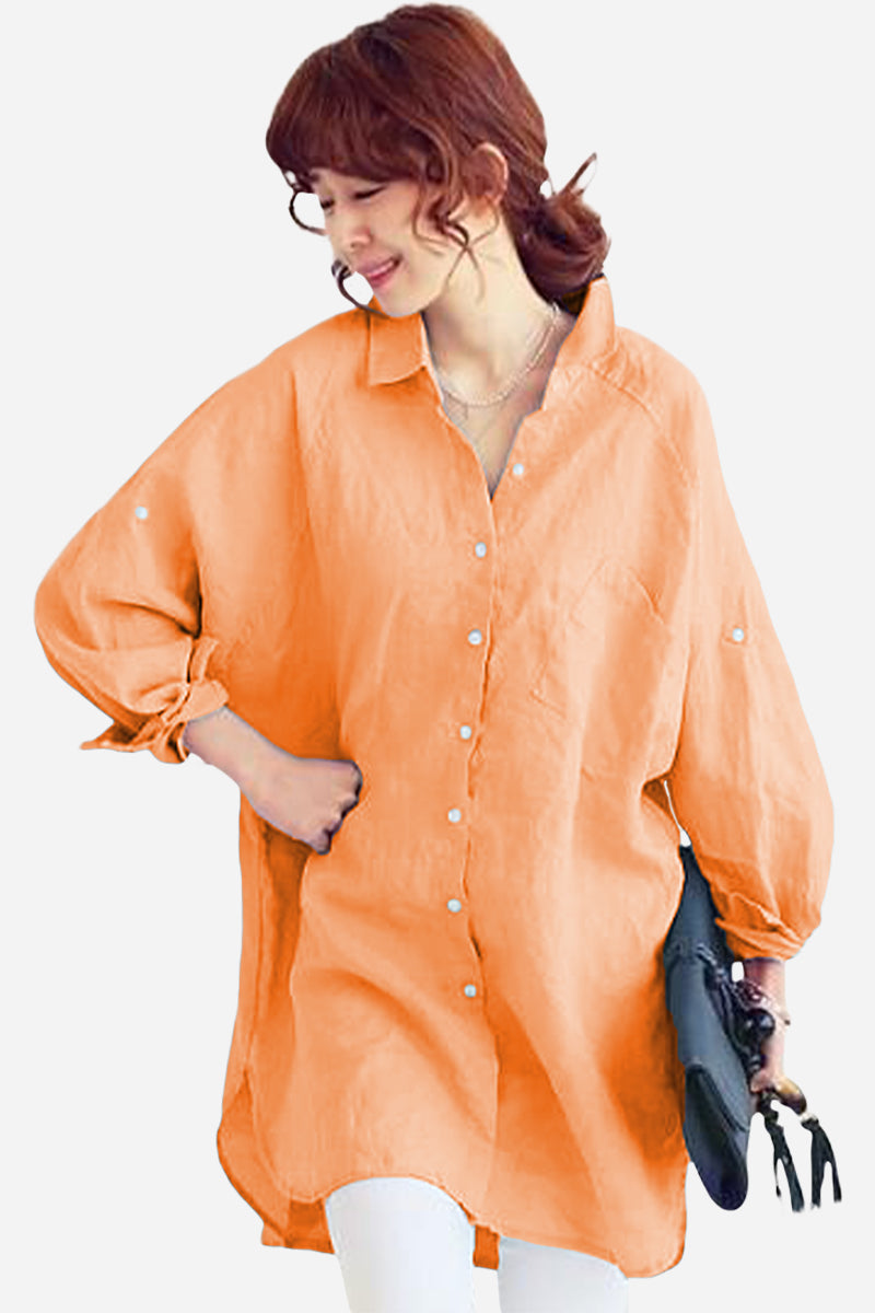 Oversized Cotton Linen Shirt