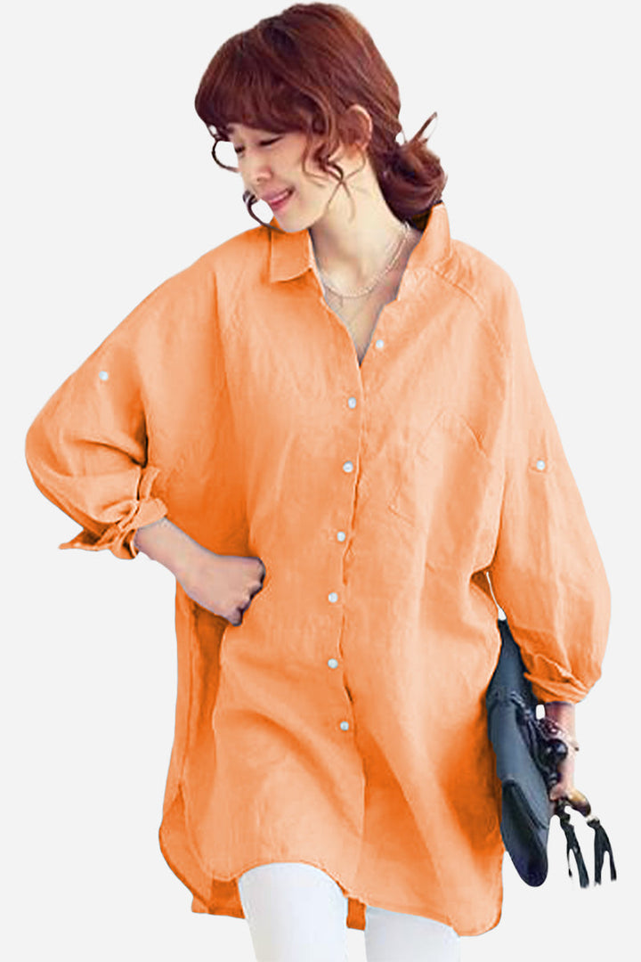 Oversized Cotton Linen Shirt