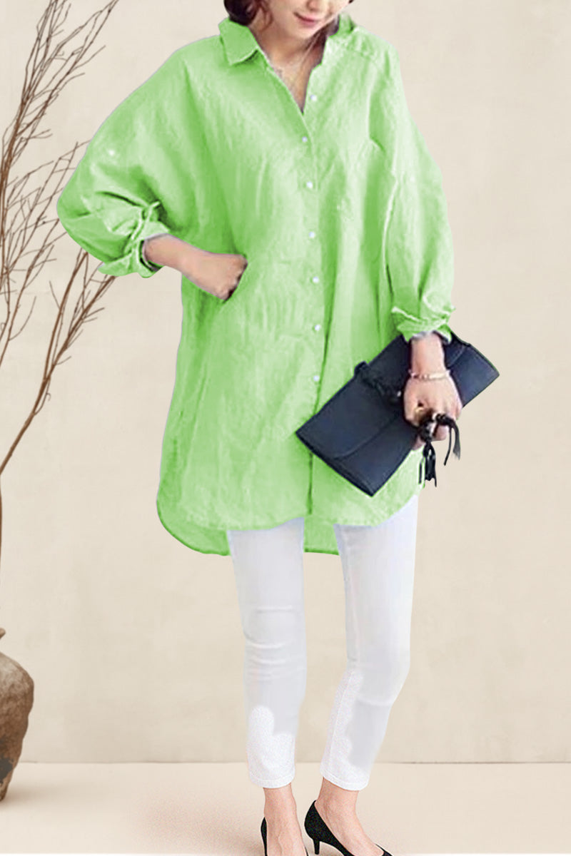 Oversized Cotton Linen Shirt