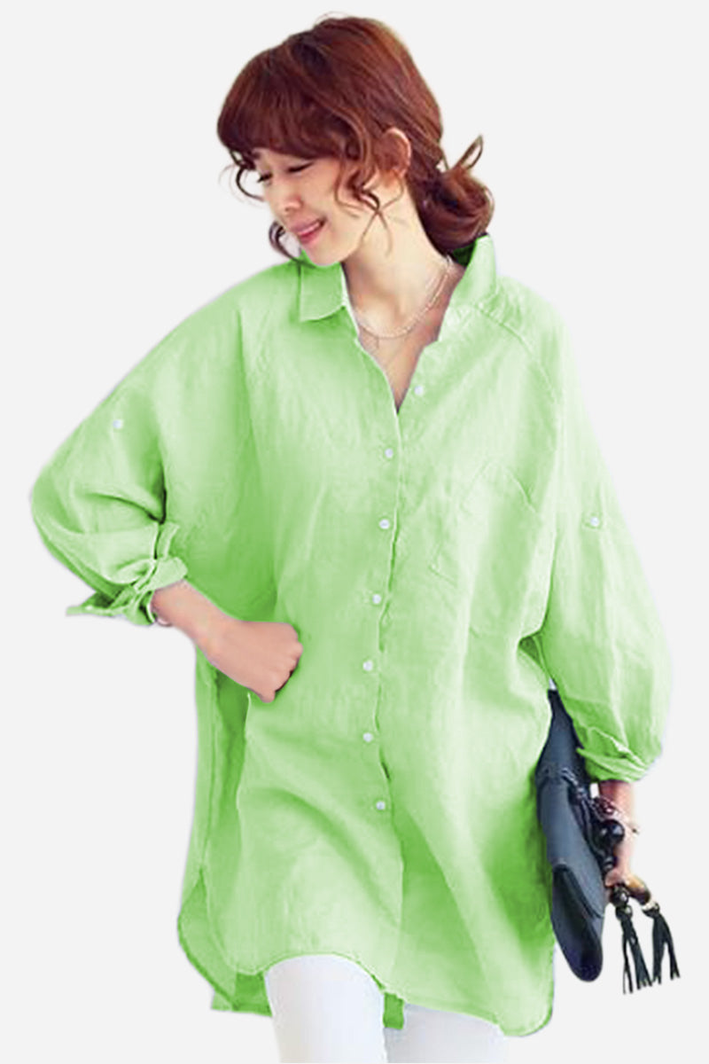 Oversized Cotton Linen Shirt