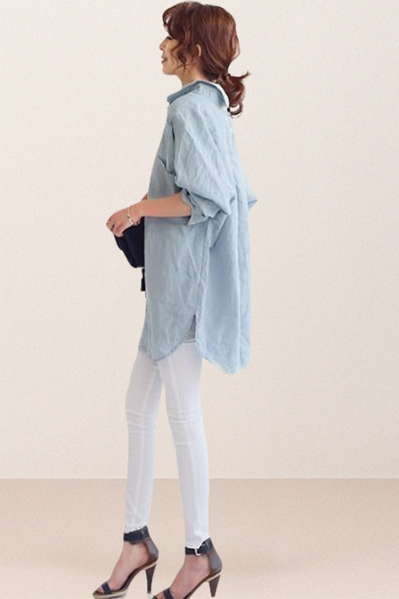 Oversized Cotton Linen Shirt