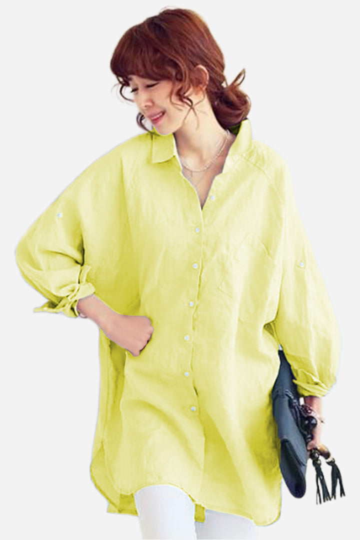 Oversized Cotton Linen Shirt