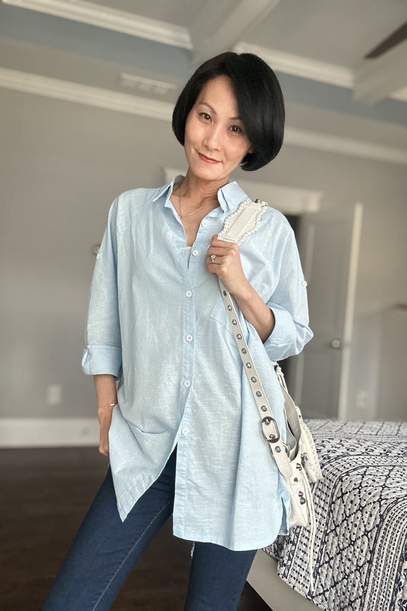 Oversized Cotton Linen Shirt