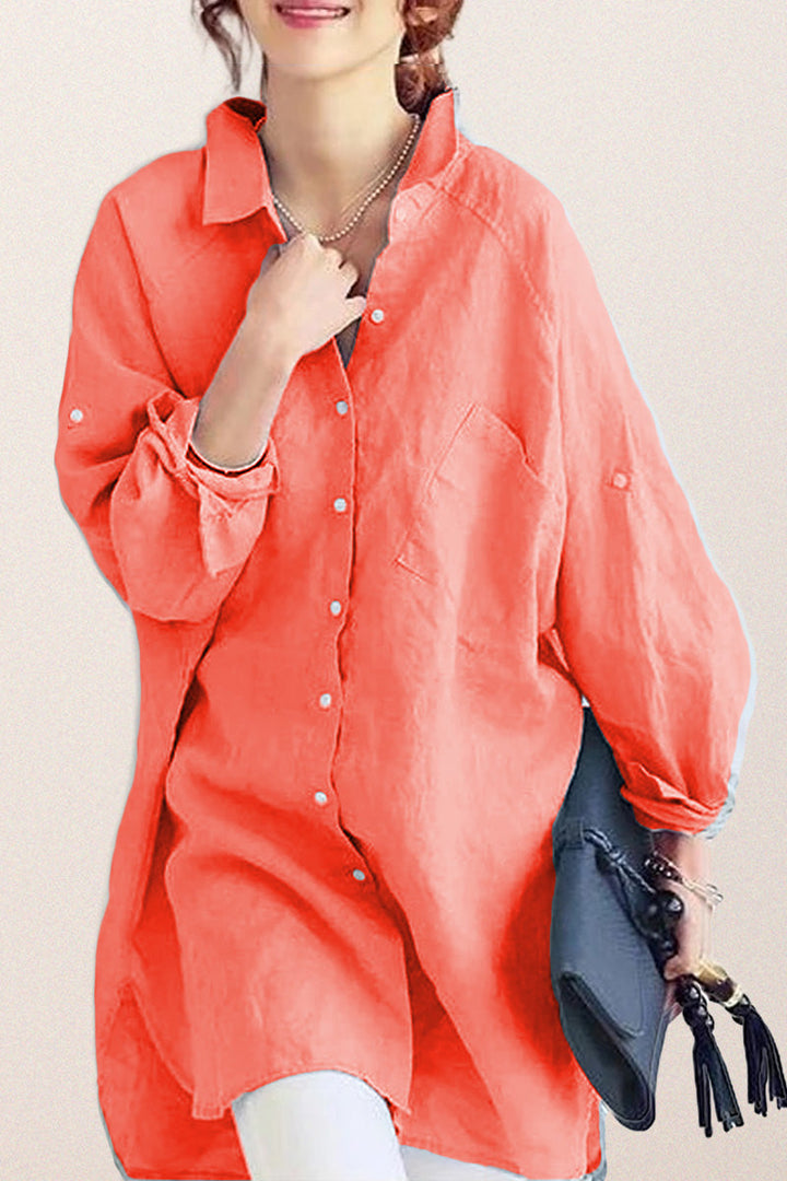 Oversized Cotton Linen Shirt
