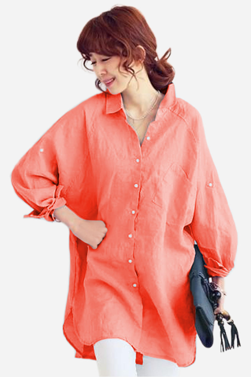 Oversized Cotton Linen Shirt